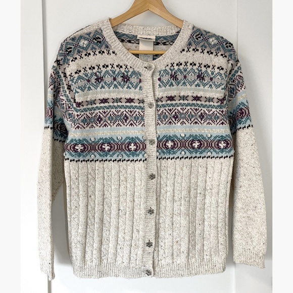 Northern Reflections Vintage Fair Isle Button Up Cardigan - Picture 1 of 9